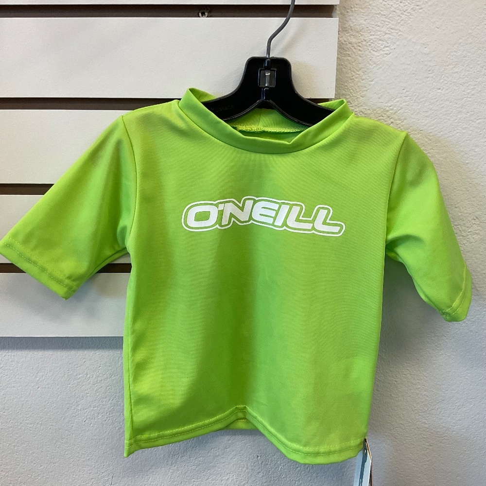 NWT O'NEILL BASIC SKINS SS RASHGUARD LIME